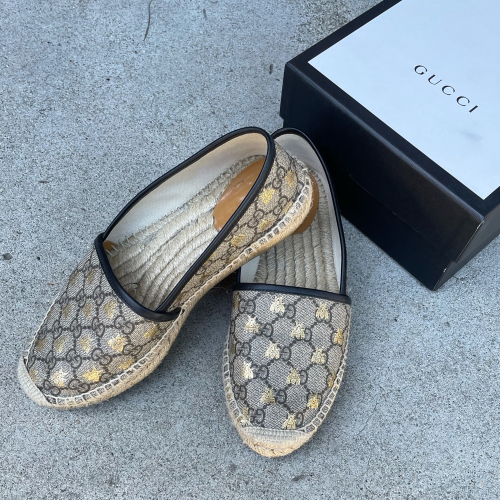 Gucci Supreme bee espadrille
